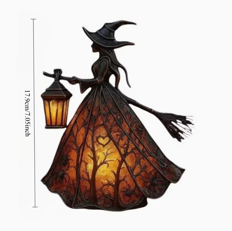 Witch Lantern Glow Lamp – LED Halloween Night Light