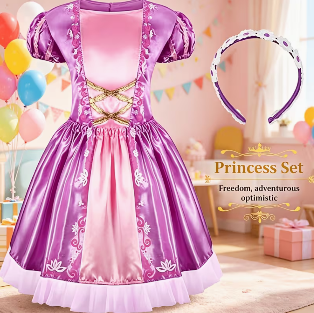 14-Piece Princess Dress Up Costume Gift Set for Toddler Girls