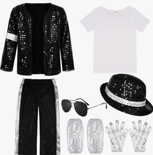 Kids 80s & 90s Pop Star Dance Costume for Boys | Halloween Stage Outfit