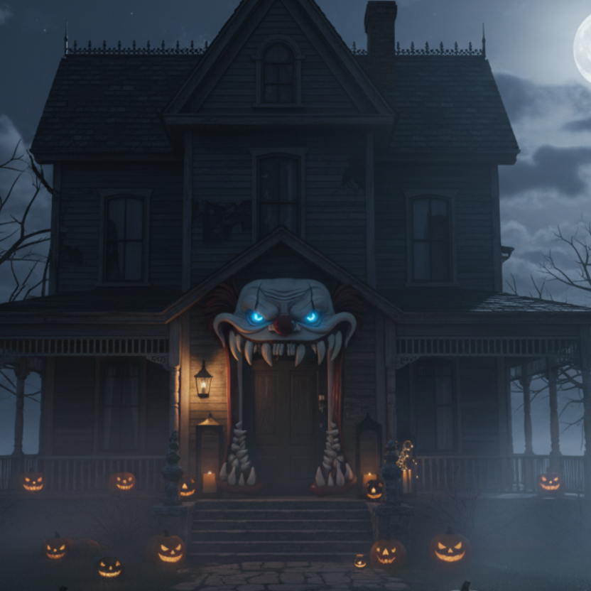 Evil Clown Door - Night House