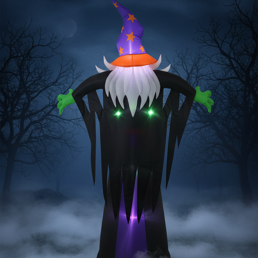 10 Ft Halloween Witch - Back View