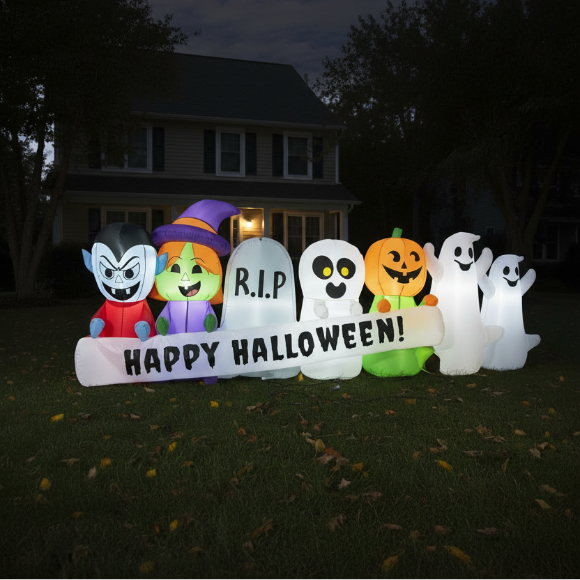 8 FT Inflatable Halloween Scene