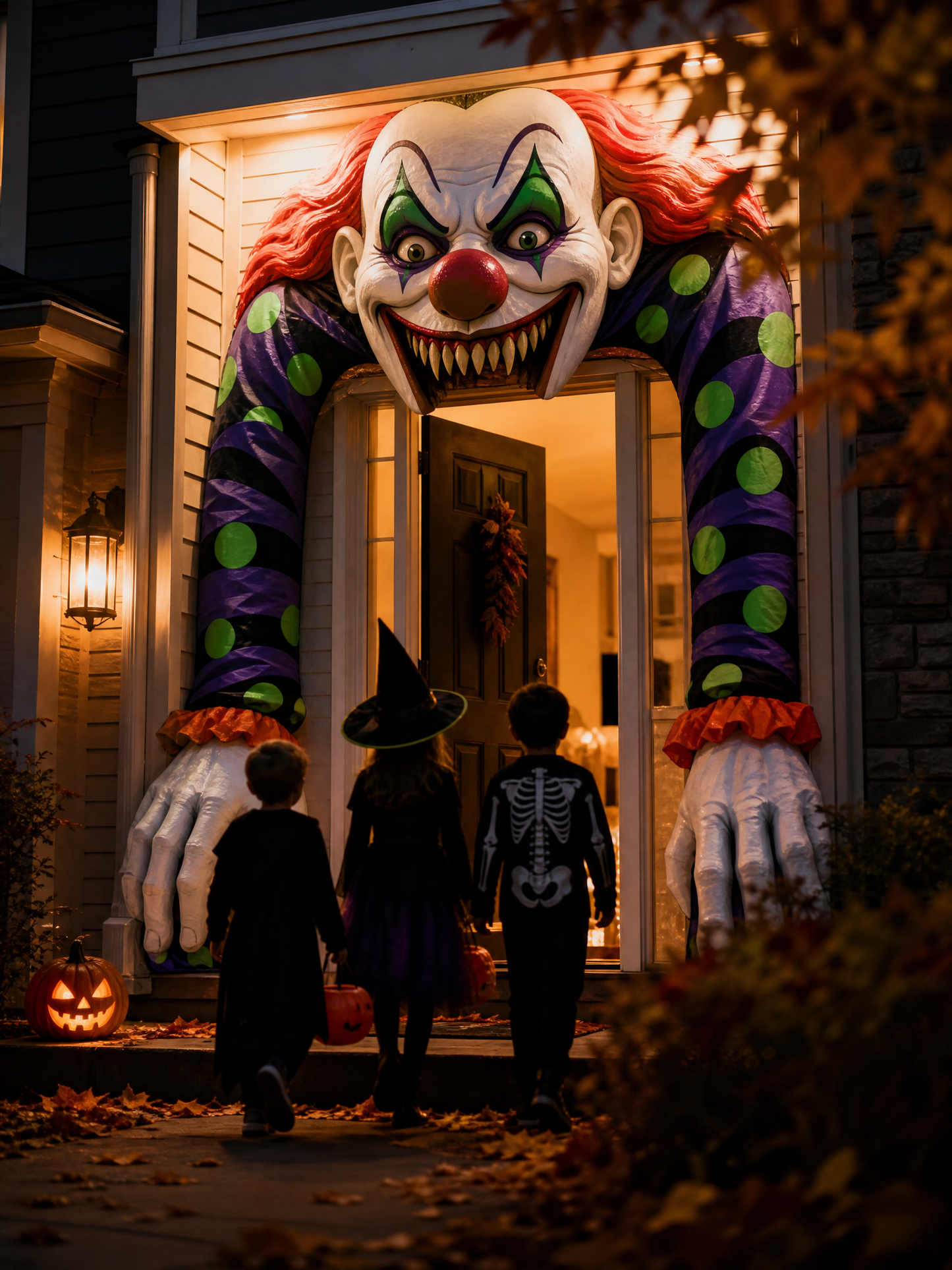 Giant Halloween Clown Door Frame Decoration