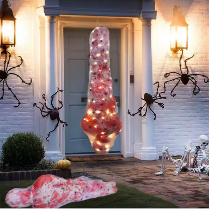 Mummy Spider Web Door Decoration with LED Lights
