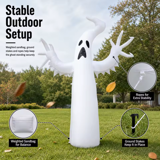 Giant Inflatable Ghost Tree Halloween Yard Decoration