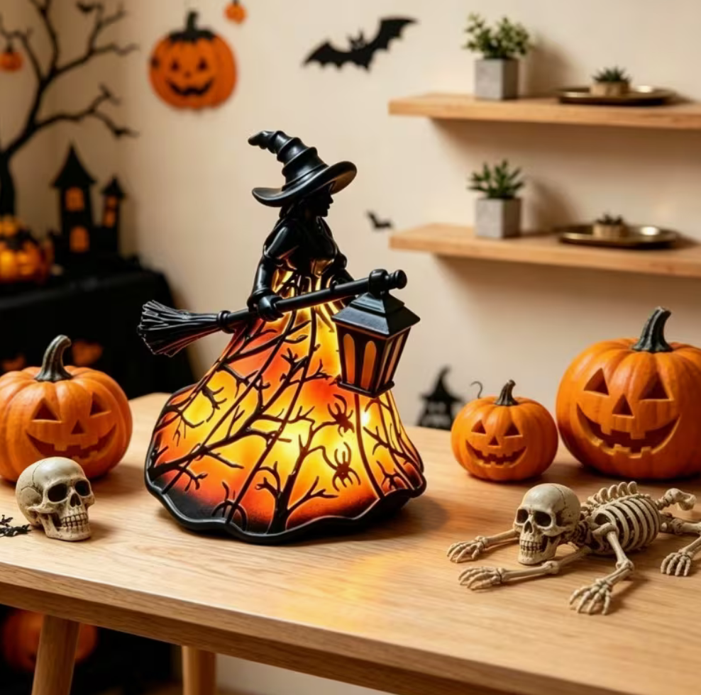 Witch Lantern Glow Lamp – LED Halloween Night Light