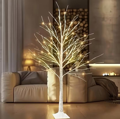 Pre-Lit LED Birch Tree – Warm White Lighted Twig Tree