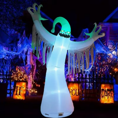 9.85-Foot Halloween Inflatable Ghost Outdoor Decoration with LED Lighting