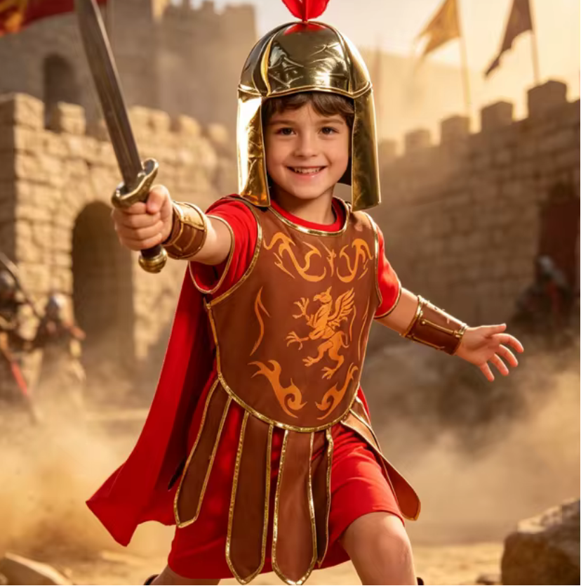 Kids Roman Gladiator Halloween Costume