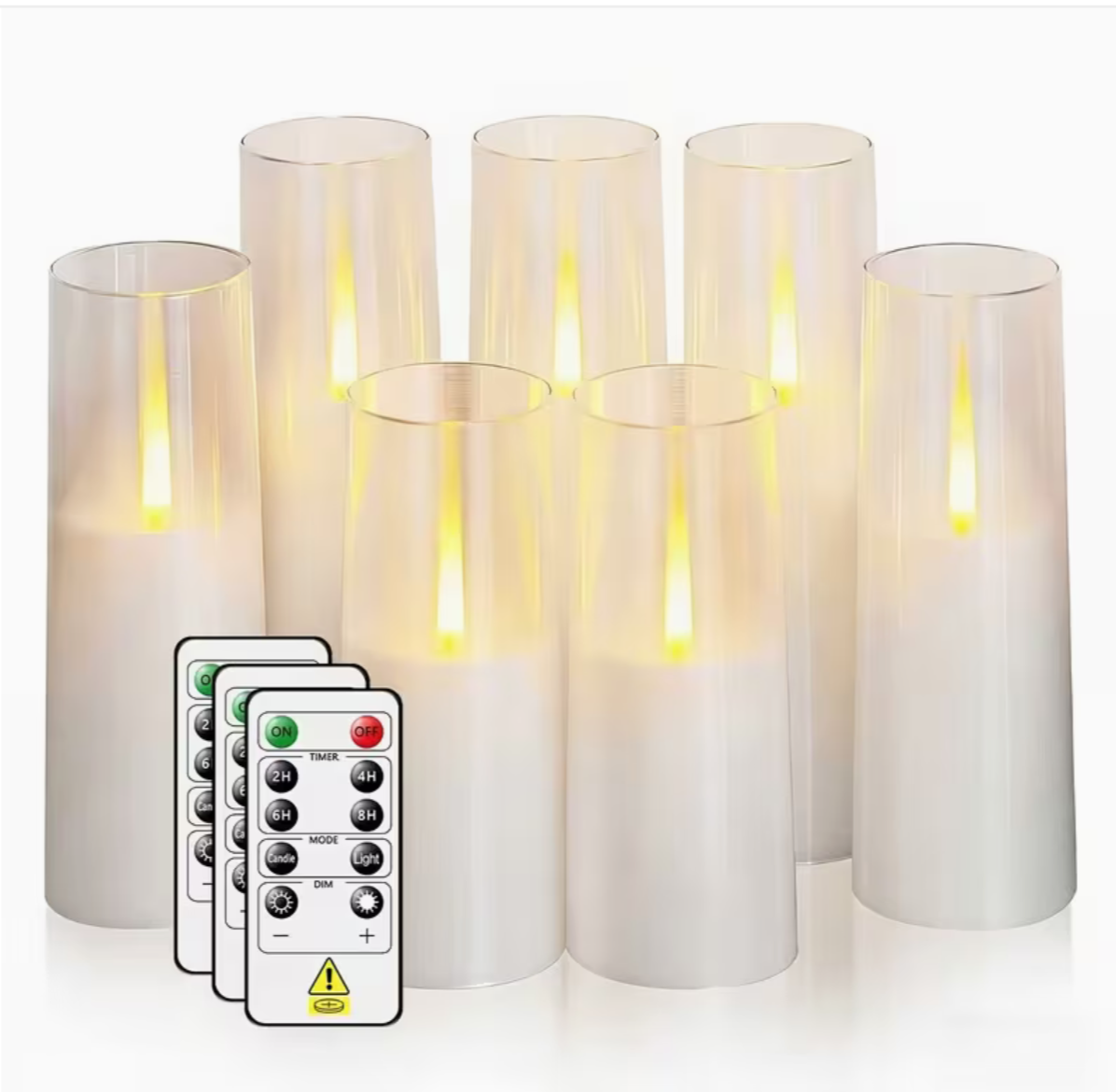 Flickering Flameless LED Candles – 7-Piece Set with Remote & Timer