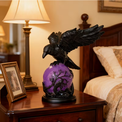 Raven's Moon Glow Lamp – LED Gothic Night Light