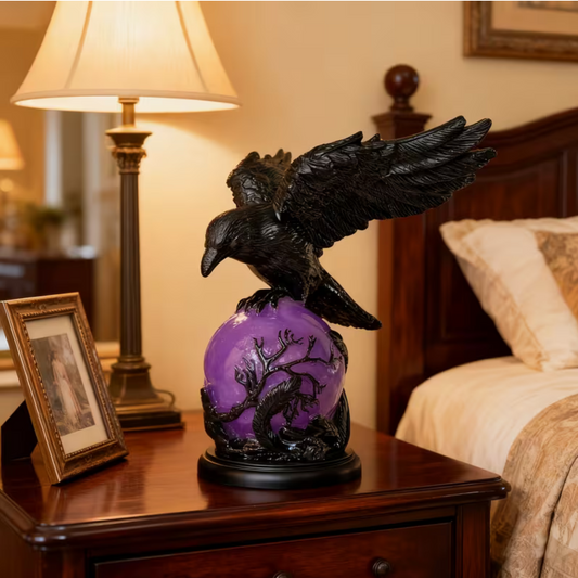 Raven's Moon Glow Lamp – LED Gothic Night Light