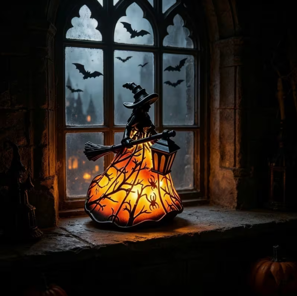 Witch Lantern Glow Lamp – LED Halloween Night Light
