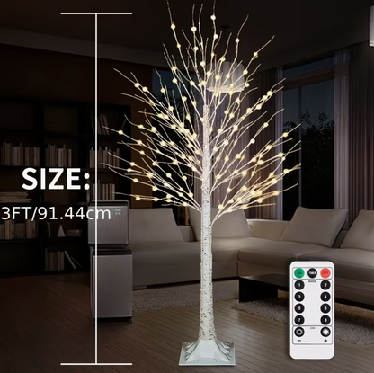 Pre-Lit LED Birch Tree – Warm White Lighted Twig Tree
