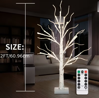 Pre-Lit LED Birch Tree – Warm White Lighted Twig Tree