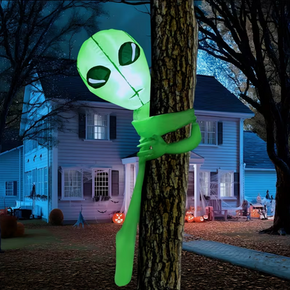 4-Foot Halloween Inflatable Alien Tree Outdoor Decoration with LED Lighting
