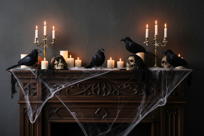 Black Crows on Mantel