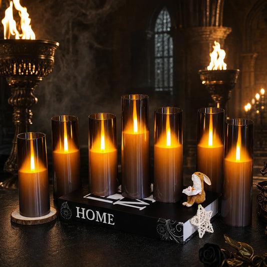Flickering Flameless LED Candles – 7-Piece Set with Remote & Timer