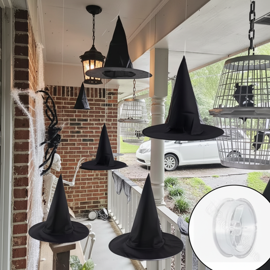 Floating Witch Hats Porch Scene