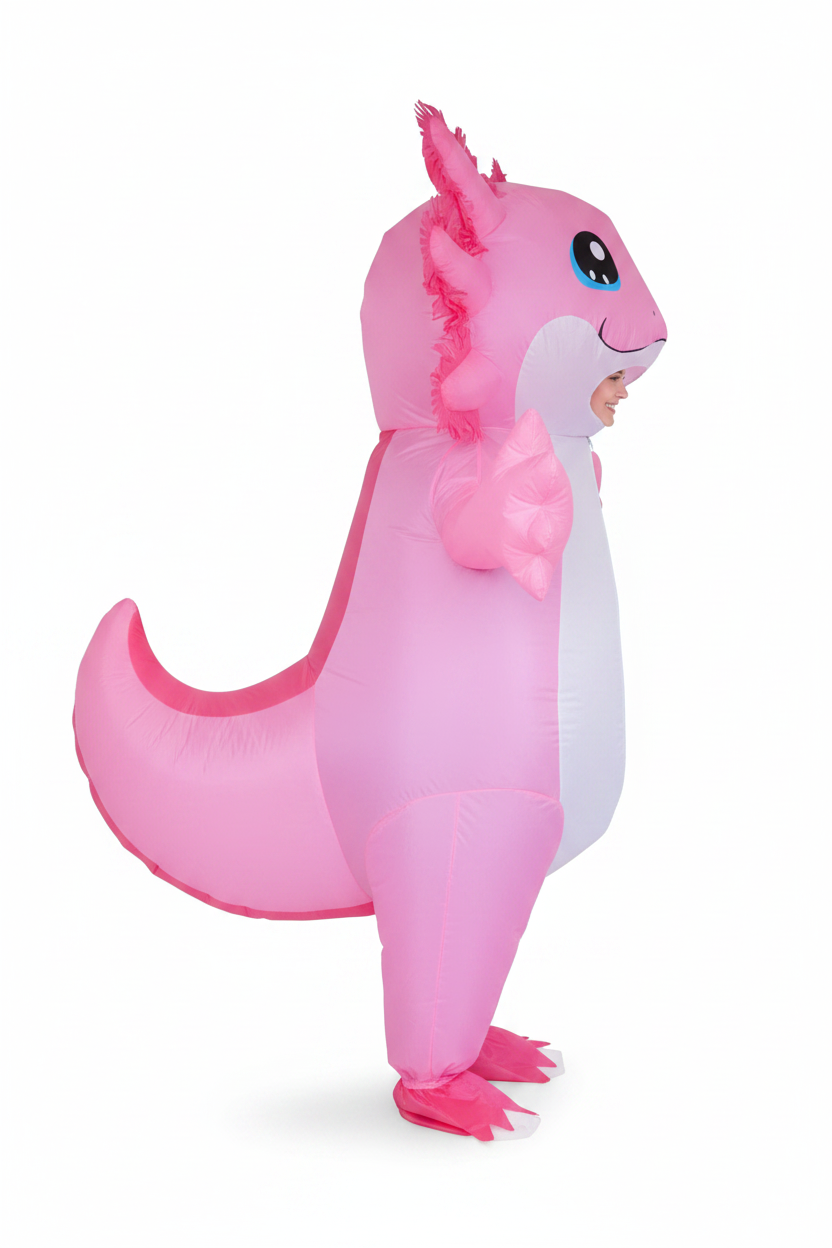 Inflatable Axolotl Costume - Right Side View
