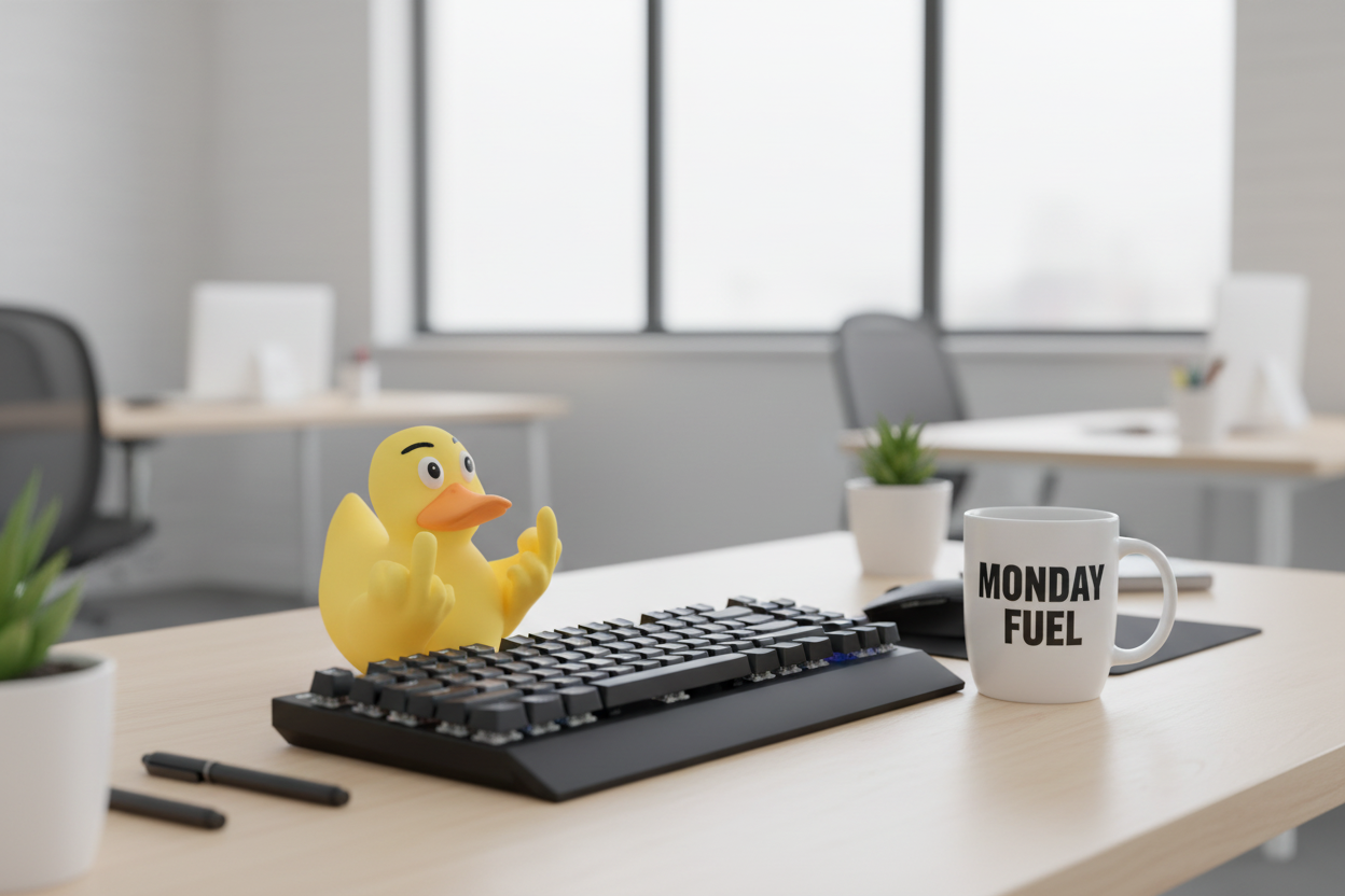 Rubber Duck Office Scene